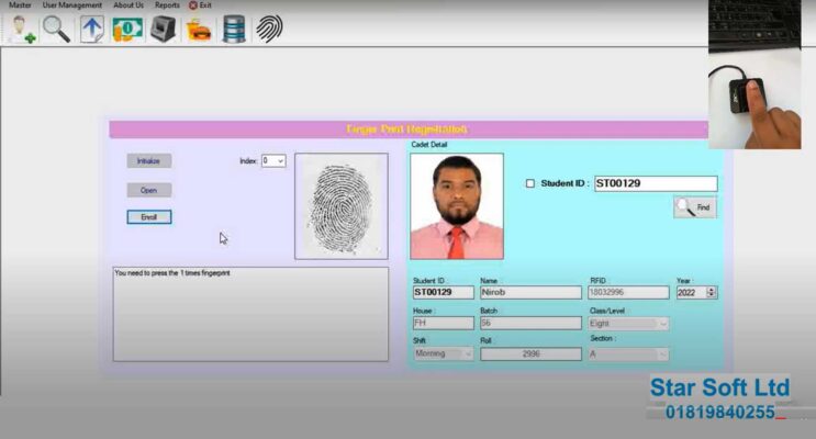 Biometric Canteen Management Software